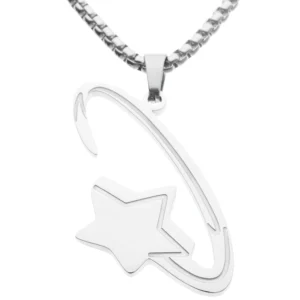Pop Smoke Shooting Star Woo Hip Hop Rapper Pendant Chain Necklace