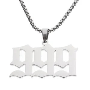 Juice WRLD 999 old Hip Hop Rapper Pendant Chain Necklace